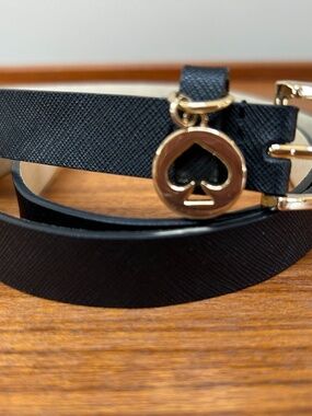 Kate Spade "in the loop" black leather belt